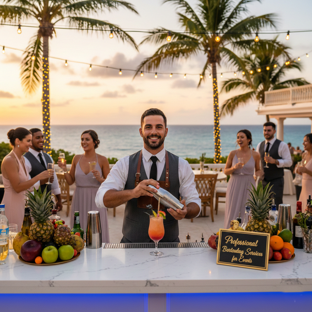 We provide professional bartenders for all types of events in Mexican Caribbean